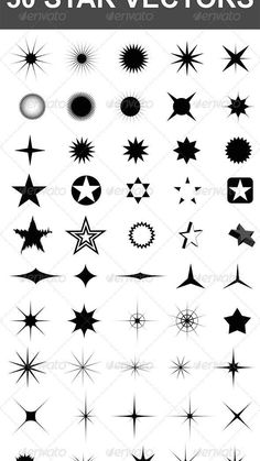 stars and shapes in black and white - miscellaneous objects