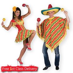 Mexican fancy dress adult couples costumes poncho #carnival #spanish #amigo tequi, View more on the LINK: http://www.zeppy.io/product/gb/2/181608979606/ Spanish Carnival, Hispanic Outfits, Mexican Fancy Dress, Mexico Costume, Costumes Homemade, Fiesta Costume, Mexican Outfits, Spanish Party, Dress Up Ideas