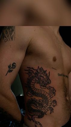 Tattoo Chart, Abdomen Tattoo, Rib Tattoos For Guys, Horrible Tattoos, Faded Tattoo, Master Tattoo, Dragon Tattoos For Men, Black And White Snake, Sketch Style Tattoos