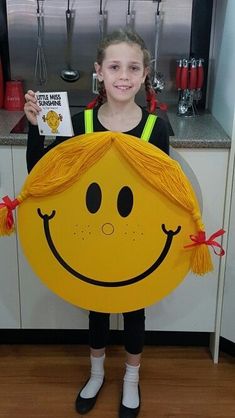 Little Miss Characters Costumes, Book Character Outfit Ideas, Little Miss Sunshine Costume, Diy Book Week Costumes, Easy Book Week Costumes, Kids Book Character Costumes, World Book Day Outfits, Book Parade, Storybook Character Costumes