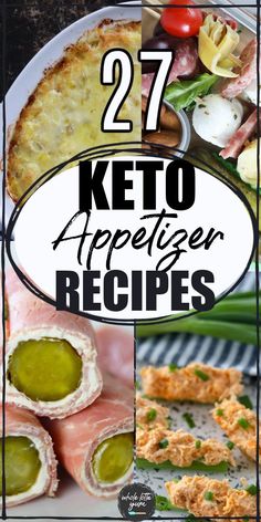 keto appetizer recipe collage with text overlay