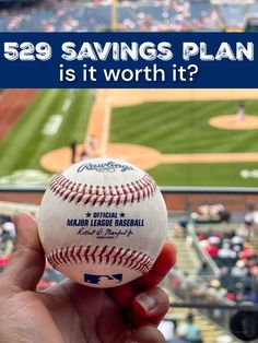 someone holding up a baseball with the words 52 savings plan is it worth it?