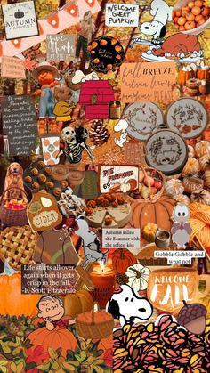 a collage of many different types of items in the shape of pumpkins and other things