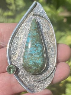 Chrysocolla and Green Amethyst Pendant - Morganna’s Treasures