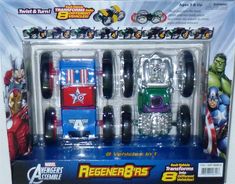 Regener8rs 2 Trucks Transform 8 Each Captain America & Hulk Marvel Avengers | eBay