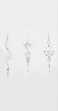 four different designs on a white background