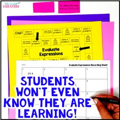 You found the perfect 6th grade math game for evaluating algebraic expressions! Your 6th grade students will LOVE practicing or reviewing evaluating expressions with this hands-on and engaging math board game. Use this as a math center, practice after a whole group lesson, small group math center, or a teacher table game! You can also use this math game as a spiral review throughout the year.  A fun test prep activity, too! Algebraic Expressions Activities, 6th Grade Math Games, Evaluating Algebraic Expressions, Test Prep Activities, Teacher Table, Small Group Math, Math Board Games, Math Board, Algebraic Expressions