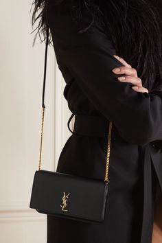 @ysl  A chic Saint Laurent black sling bag, exuding timeless elegance and modern sophistication. For more follow @bhavyalekshmi0019 Sac Yves Saint Laurent, Black Sling Bag, Girly Bags, Fancy Bags, Timeless Accessories