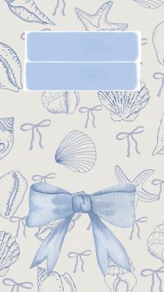 an image of a blue ribbon and seashells