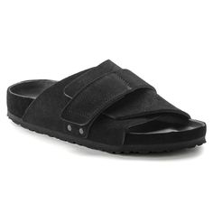 Kyoto Suede Leather Birkenstock Kyoto, Birkenstock Colors, Birkenstock Styles, Black Birkenstock, Black Mule, Crocs Fashion, Man Black, Calf Muscles, Stylish Sandals