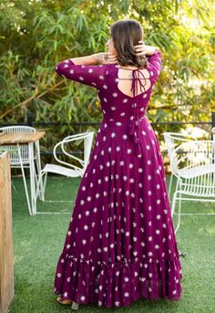 Long Frock Back Neck Designs, Long Frocks For Women, Ethereal Elegance, Floral Frocks