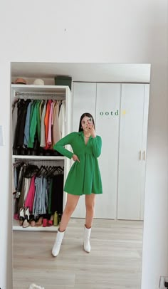 Green Dress With White Boots, Goa Outfits, Stylish Fall Outfits, Stylish Maternity Outfits, Cowboy Outfits, Business Casual Outfits For Work, Stylish Blouse Design