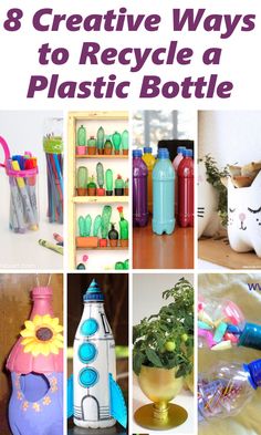 there are many different things that can be used to recyclate and reuse plastic bottles