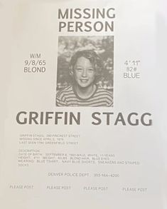 the missing person poster is posted on the wall