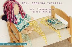 the doll bedding is made from fabric