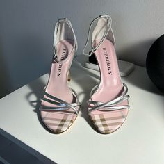 The Heels Are Worn But Still In Good Condition, Authentic Burberry And Size 37 Or Size 7 - 7.5. No Original Box $140 + $10.00 Shipping Burberry Pink, Burberry Shoes, Pink Heels, Fit Inspo, Fitness Inspo, Shoes Women Heels, Burberry, Original Box, Shoes Heels