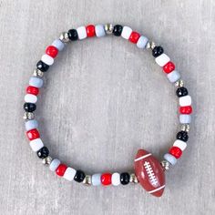 Ohio Bracelets / OSU Inspired Bracelets / Buckeyes Bracelet / Stacked Bracelet Set / College Bracelets / Football Bracelets / OSU Bracelet - Etsy Red Team Spirit Bracelets For Gifts, Multicolor Beaded Bracelets For Team Spirit Gift, Ohio State Clay Bead Bracelet, Multicolor Team Spirit Bracelets As Gift, Multicolor Team Spirit Bracelets For Gift, Football Bead Bracelet, Ohio State Rings, Ohio State Bracelet, Inspired Bracelets