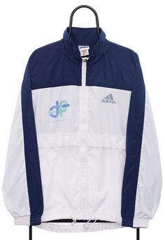 White full zip jacket with navy panels and embroidered Adidas Stan Smith logo on the chest, rear and sleeve. Features zip side pockets and Tecnoimpiani sponsor logo on the chest. Has a drawstring bottom. Pocket zip toggles have snapped but still functioning.  Measurements ( Approx. in cm: Pit to Pit: 62, Length:76 ) Gender: Unisex Recommended Size:   Mens: Large Womens: X Large Sizing Guide Full item measurements are provided within the description we recommend you check these thoroughly as it i Adidas Vintage, White Jacket, Vintage Adidas, Zip Jacket, Adidas Logo, Perfect Fit, Bathing Beauties, Jackets & Coats, Adult Outfits