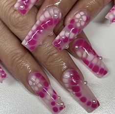 Blooming Acrylic Nails, Blooming Nail Art, Blooming Gel Nail Art, Prettiest Nails, Customized Nails, Nails Floral, Nails Summer Nails, Custom Press On Nails