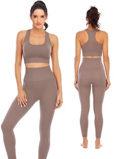 PRICES MAY VARY. 【MATCHING WORKOUT OUTFITS FOR WOMEN BECOME FASHION TREND 】- We design unique color workout sets for women, let you stand out bright eye when you’re exercising. New seamless craft sports bra matched high-waist leggings, with a wide, high rise waistband with tummy control, contours your curves and streamlines the natural shape of your waist, make you feel confident and supportive during training. 【SUPER VALUE TWO PIECE WOKROUT SETS PACK 】- This workout sets is our new collection c Matching Workout Outfits, Workout Sets For Women, Pilates Clothes, Sports Bra Set, Bra Sets, Padded Sports Bra, Workout Sets, Workout Outfit, Seamless Leggings