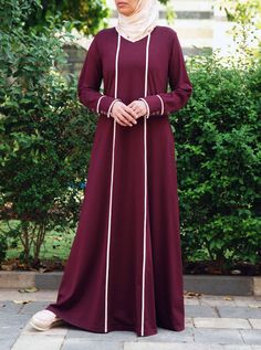 Bias Trim Maxi Dress | Shukr Clothing Moslem Fashion, Islamic Dress, Mode Abaya, Vie Motivation, Muslim Fashion Dress, Muslim Dress, Abaya Designs, Muslimah Fashion Outfits, Abaya Dress