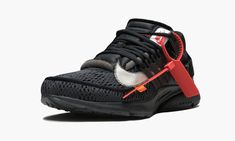 The Air Presto was one of the standout silhouettes from Virgil Abloh's "The Ten" collaboration with Nike in 2017.  Abloh revisited the Presto model in 2018 with new black and white editions.  The Off-White x Nike Air Presto "2018 Black" maintains the deconstructed appeal of the original but has a darker palette thanks to a black upper and sole.  The look is contrasted by a white Swoosh and tongue tag. Nike Air Presto Black, Doudoune The North Face, Nike Noir, Polar Opposites, Sneakers Box, Kobe Shoes, Nike Presto, Air Presto, Nike Air Presto