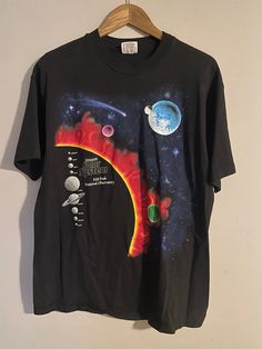 Vintage Space Shirt  - Kitt Peak Observatory  - 90s vintage  - Single stitch  - Made in USA  - Double sided graphic  Size: XL Good vintage condition  No rips or holes  No stains Vintage Shirts 80's, Space Outfit Aesthetic, 90s Shirts Graphic Tees, Alien Core, Space Tee, Random Outfits, Space Outfit, Space Shirts, 90s Shirts