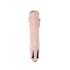 Heel Height: 12 cmPlatform Height: 3 cmStyle: Fashion,KoreanOccasion: Casual,Party/Club,Office/Career,DressSeason: Spring,Summer,Fall/Autumn,WinterPackage Contents: 1 x Shoes (Pair)Size Guide:34 = foot length 21.5-22cm (Foot width=8-8.5cm)35 = foot length 22-22.5cm (Foot width=8.5cm)36 = foot length 22.5-23cm (Foot width=8.5-9cm)37 = foot length 23-23.5cm (Foot width=9cm)38 = foot length 23.5-24cm (Foot width=9-9.5cm)39 = foot length 24-24.5cm (Foot width=9.5-10cm)40 = foot length 24.5-25cm (Foo Elegant Closed Toe Platform Boots For Spring, Elegant Spring Closed Toe Platform Boots, Elegant Pink Heeled Boots With Round Toe, Elegant High Heel Platform Boots For Evening, Formal Spring Platform Boots With High Heel, Spring Formal High Heel Platform Boots, Formal Spring High Heel Platform Boots, Elegant Pink Heeled Boots For Spring, Pink High Heel Boots For Evening