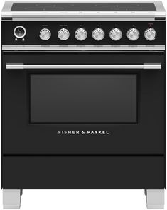 a black stove top oven sitting on top of a white countertop with two burners