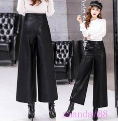 Women Fall Winter Sheepskin Leather Wide-leg Long Pants High Waist Trousers Size Item description Brand Unbranded Size Type Regular Style Jegging Closure Buckle Country/Region of Manufacture China Department Women Distressed No Features Windproof Fit Regular Fits Height 158cm-178cm Front Type Flat Front Material Leather MPN Does not apply Occasion Casual Pattern Solid Rise High Season Spring Fall,Winter Size Chart Asian size Type Pants Vintage No Waist Circumference 62-85cm Year of Manufacture 2 Wide Leg Leather Trousers Outfit, Oversized Trousers, Wedding Guest Outfit Winter, Winter Wedding Outfits, Legs Outfit, Wide Leg Pants Outfit, Size 20 Women, High Waist Trousers, Leather Pants Women