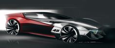 an artistic rendering of a futuristic sports car