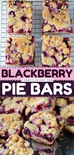 Blackberry Pie Bars Blackberry Pie Crumble Bars, Homemade Blackberry Pie, Blackberry Baked Goods, Blackberry Pie Bars Recipes, Berry Pie Bars, Blackberry Blondies, Blackberry Breakfast Bars, Blackberry Pie Filling Recipes, Blackberry Bars Recipes