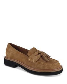 Splendid Women's Caio Tassel Slip On Penny Loafer Flats Spring Formal Suede Tassel Loafers, Formal Spring Suede Tassel Loafers, Formal Suede Tassel Loafers For Spring, Brown Flat Heel Tassel Loafers For Spring, Spring Brown Tassel Loafers With Flat Heel, Brown Tassel Loafers With Flat Heel For Spring, Brown Tassel Loafers With Leather Sole For Spring, Brown Spring Loafers With Tassels, Fall Leather Moccasins With Tassels