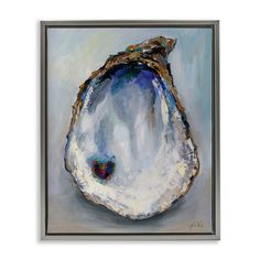 a painting of an oyster on a white background