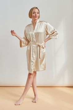 Silky satin robe available in 4 different colors that all mix and match. They will make your getting ready photos look dreamy and romantic, and all of your bridesmaids will feel stunning.All robes include inside tie closure and belt loopsThese robes will make the perfect bridesmaids gift, personalize them or add them to one of our gift sets for an even bigger splash! One size fits most. Elegant Sleepwear With Tie Waist, Elegant Robe For Wedding Night, Elegant Satin Bridesmaid Robe, Elegant Bridesmaid Robe With Satin Finish, Engagement Box, Getting Ready Photos, Bridesmaid Thank You, New Charmed, Bride Getting Ready