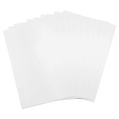 six sheets of white paper stacked on top of each other