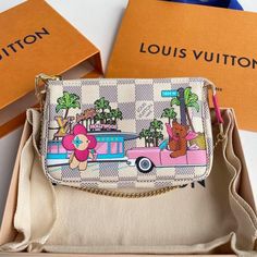 Limited Edition Super Cute Vivian In Hollywood Luxury White Bags For Vacation, Chanel Card Holder, Louis Vuitton Mini Pochette, Louis Vuitton Dust Bag, Louis Vuitton Key Pouch, Black Louis Vuitton, Louis Vuitton Backpack, Louis Vuitton Limited Edition, Pen Pouch