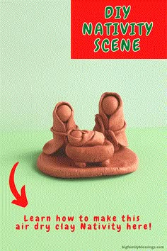 a pair of baby shoes sitting on top of a green surface with the words diy nativity scene below it