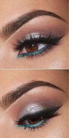 Makeup For A Teal Dress, Eyeshadow For Teal Dress, Make Up For Teal Blue Dress, Turquoise Dress Makeup Ideas, Prom Makeup For Turquoise Dress, Eye Makeup For Teal Dress, Eye Makeup For Turquoise Dress, Dark Turquoise Makeup, Torquise Eye Makeup