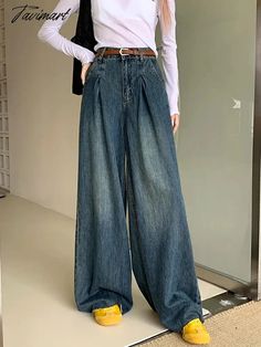 Tavimart Vintage Baggy Jeans High Waist Wide Leg Vintage Loose Casual Oversize Denim Pants Female Pocket Hip Hop Trousers Streetwear Vintage Baggy Jeans, Hip Hop Trousers, Jeans High Waist, Dress Women Elegant, Prom Party Dresses, Baggy Jeans, Womens Midi Dresses, High Jeans, Satin Dresses