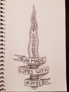 Rumpelstiltskin all magic comes with a price once upon a time ouat Magic Comes With A Price, Dagger Drawing, Once Upon A Time Funny, Door Diy, Easter Wreaths, Superwholock, Disney Drawings, Drawing Tips