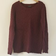 Brand New, Never Worn, Brandy Melville, Knit-Ribbed Sweater, One Size, Beautiful Bordeaux Color, Nice & Soft Feel, Crewneck, Ribbed Neck-Sleeves-Hem, Approx 18 Inch Ptp, Approx 24 Inch Length (From Back), Nwt Burgundy Knit Sweater For Layering, Cozy Burgundy Knit Sweater, White Cropped Sweatshirt, Brown Cable Knit Sweater, Pink Crew Neck Sweater, Brown Crewneck, Cotton Cable Knit Sweater, Bordeaux Color, Maroon Sweater