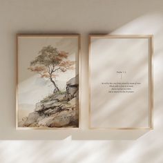 an open book with a painting on the cover and a quote below it that reads, there is only one tree