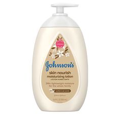 PRICES MAY VARY. 16.9-fluid ounces of Johnson's Skin Nourish Moisturizing Baby Body Lotion with vanilla and oat scents and moisturizers to soothe and relieve dry skin for all-day-long moisture This daily lotion moisturizes for 24 hours and offers a non-greasy feel, with 96% agreeing it leaves skin feeling soft and smooth Enriched with moisturizers and a gentle vanilla and oat scents, this skin nourishing lotion is suitable for babies, kids and adults too With clinically proven mildness, the hypo Johnson Vanilla Oat Lotion, Johnson Body Lotion, Oat Lotion, Johnson Baby Oil, Vanilla Lotion, Vanilla Body Wash, December Outfits, Fav Products, Scented Lotion