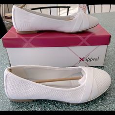 Reposhing This Item I Purchased From @Anaconda31. Loved It, They Are Gorgeous, But Mis-Sized In My Opinion. I Believe They Are An 8 N Questions? Leave A Comment Below! White Medium Width Synthetic Flats, In My Opinion, White Flats, White Silver, Flat Shoes Women, Loafer Flats, Loafers, Women Shoes, Silver