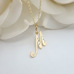 Adorable Solid 14k Yellow Gold Minimalist Cursive M Initial Necklace. Perfect For A Dainty, Minimalist Look. Shiny, Delicate And Unique. Perfect Gift For Her. 14k Gold Will Not Tarnish Or Rust. Materials: 14k Gold Letters Size: 10mm (Aprox) The Chain Is A Shiny Dainty Singapore Link Initial Weight: 0.5 Grams Chain Weight: 0.8 Grams Spring Ring Lock 14 Stamped Brand New Fast Shipping Perfect For Her Dm Me To Get Your Initial! Follow Us For More Fine 14k Gold Jewelry Dm Me With All Your Questions M Gold Necklace, M Necklace Initial, Cursive M, M Initial Necklace, Heavy Chain Necklace, M Initial, M Necklace, Large Pendant Necklace, Silver Choker Necklace