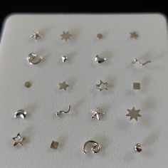 20 Pcs Cool Nose Studs, Nose Stud Jewelry, Small Nose Piercing, Silver Nose Piercing, Cute Nose Studs, Silver Nose Stud, Nose Piercing Stud, Horse Earrings, Pumpkin Earrings