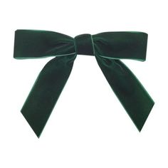 a green bow on a white background