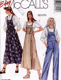 Overalls Vintage, Design Moda, Stil Boho, Vintage Dress Patterns, Mccalls Sewing Patterns, Couture Vintage, Fashion Design Sketches, Sewing Pattern Sizes