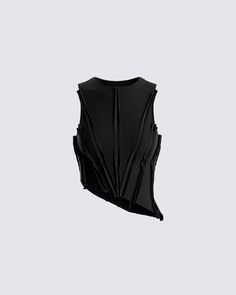 Iva Black Ribbed Cropped Top Black Ribbed Top, Madison Beer Outfits, Preformance Outfits, Asymmetrical Cut, Rhinestone Top, Orange Satin, Cropped Long Sleeve, Dress Gloves, Ribbed Top